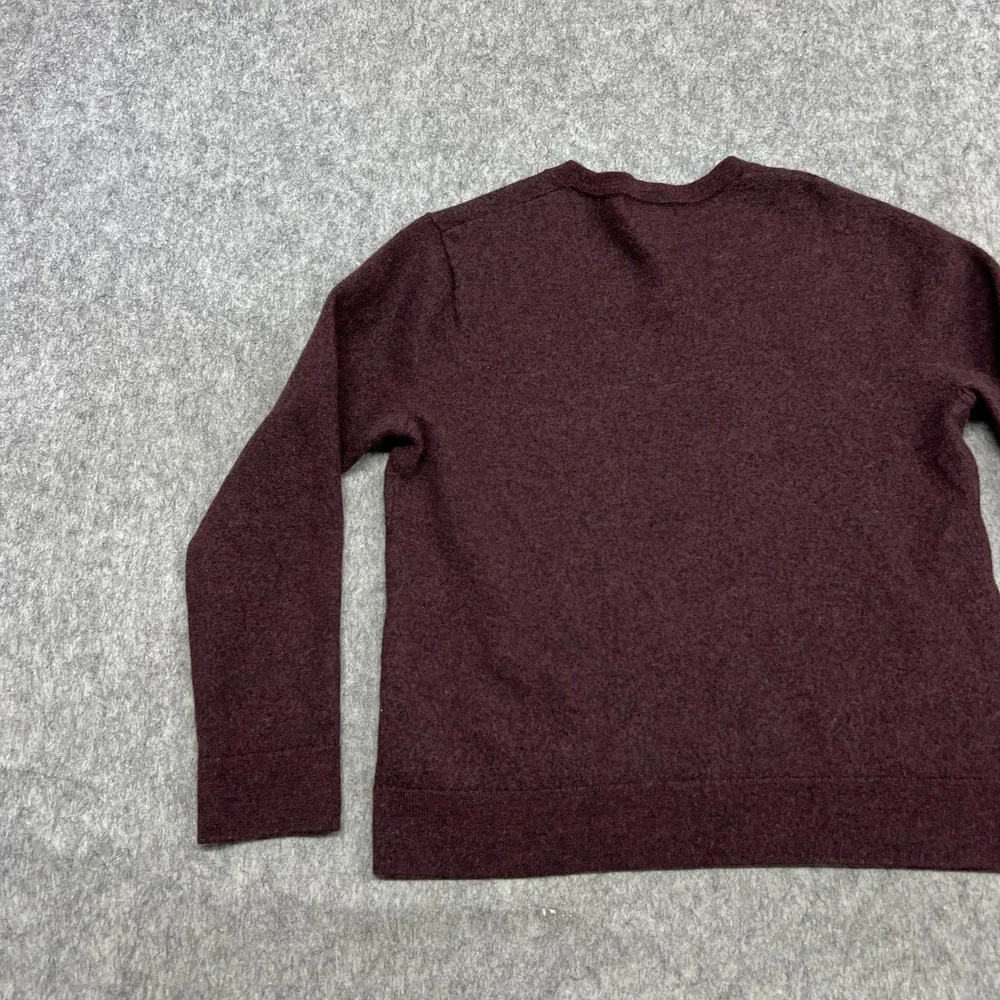 Banana Republic Sweater Mens L Burgundy Red Merino Wool V Neck‎ Lightweight Knit